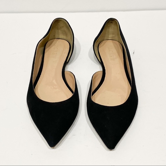 JCREW Sloan Suede D'Orsay Flats Shoes Size 6